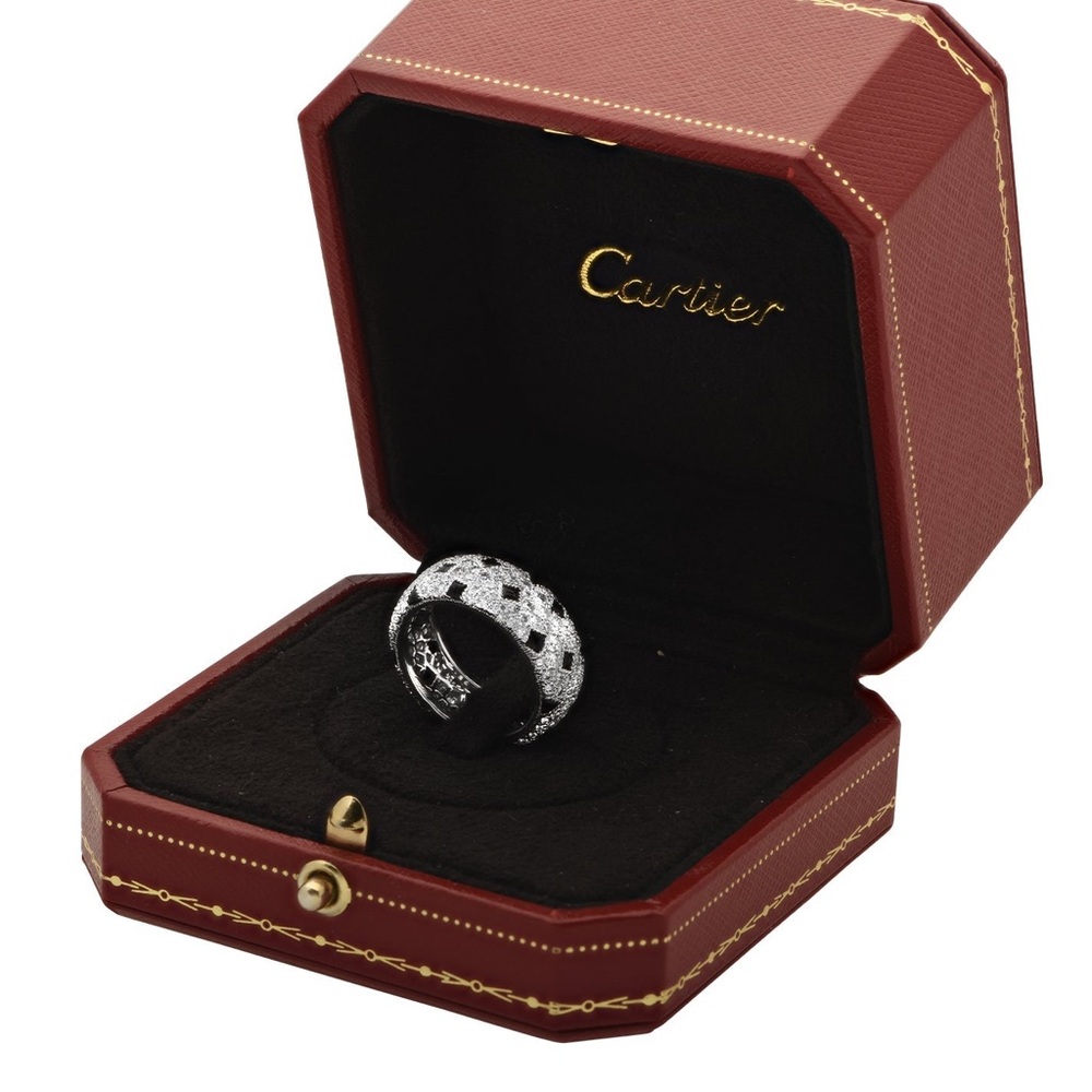 Cartier Panthere Pelage 18k White Gold Diamond Ring - Picture 9 of 9